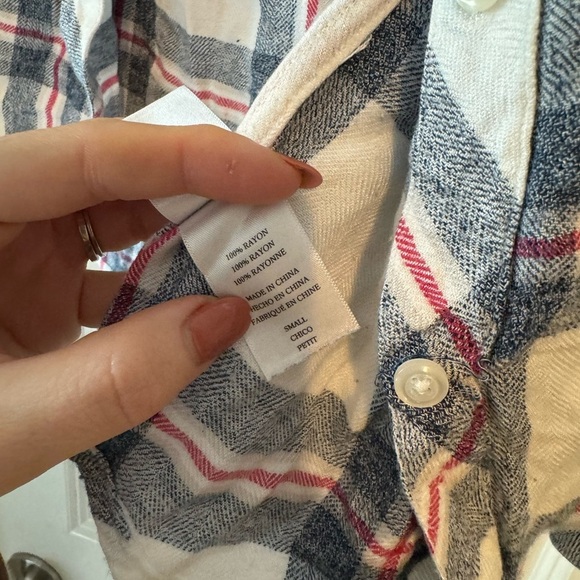 Rails Hunter Plaid Flannel Top Blue White Small - Picture 5 of 6